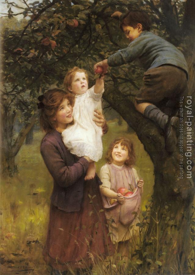 Arthur John Elsley : Picking Apples